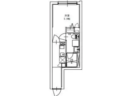 BARK LANE 学芸大学 バークレーン学芸大学(1K/4階)の間取り写真