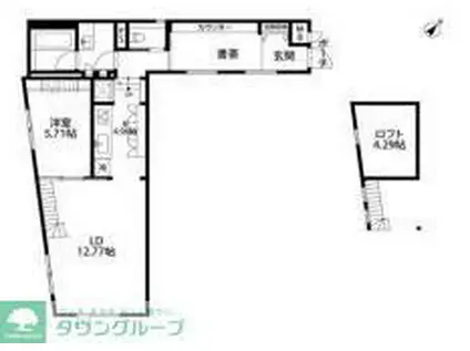 デコール代官山(1LDK/2階)の間取り写真