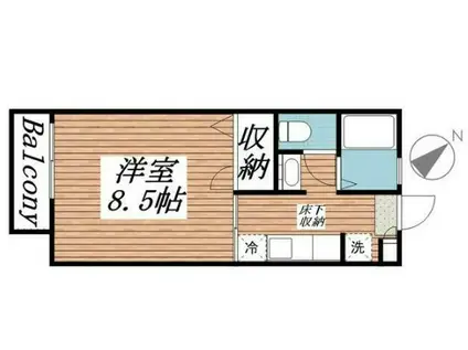 エメラルダス(1K/2階)の間取り写真