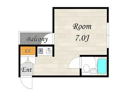 JP APARTMENT IKUNOII JPアパートメント生野II(ワンルーム/4階)の間取り写真