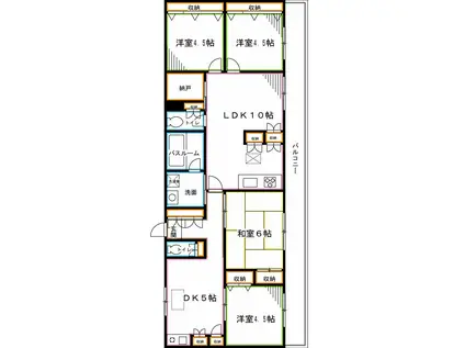フェリス櫻井(5LDK/1階)の間取り写真