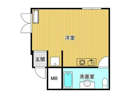 CINQ APARTMENT(ワンルーム/5階)の間取り写真