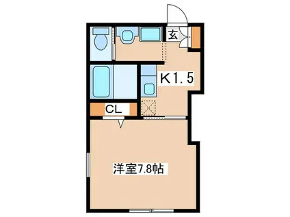 マーメゾン(1K/1階)の間取り写真