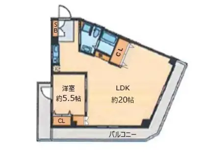 DELCCS山吹神楽坂(1LDK/10階)の間取り写真