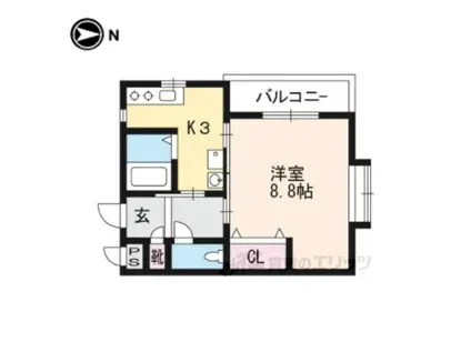 CEST LA VIE(1K/2階)の間取り写真