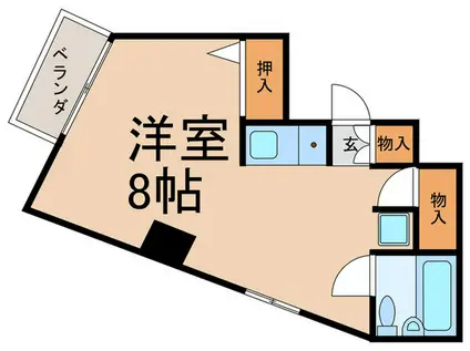 ホーメンス北沢(ワンルーム/2階)の間取り写真