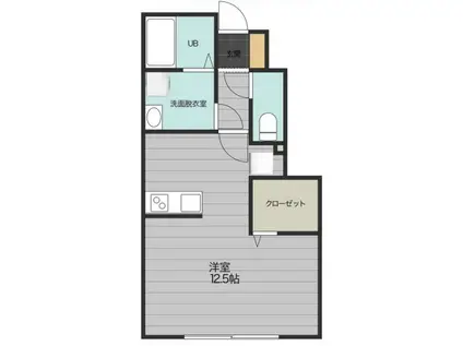 CLAIRE MOTOMACHI(ワンルーム/1階)の間取り写真