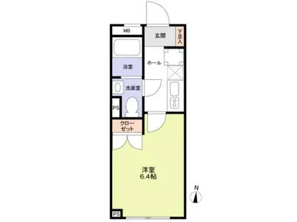 VISTA MAGOME(1K/3階)の間取り写真