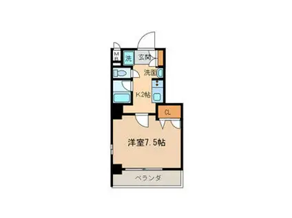 C&Mノリタケ(1K/4階)の間取り写真