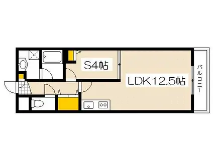 B-ONE(1LDK/5階)の間取り写真