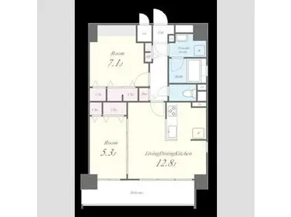 グランディール名古屋(2LDK/8階)の間取り写真