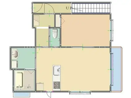 クレストFUJI(1LDK/2階)の間取り写真