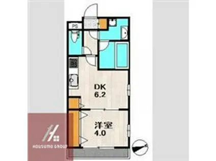 シェトワ千里山(1DK/1階)の間取り写真