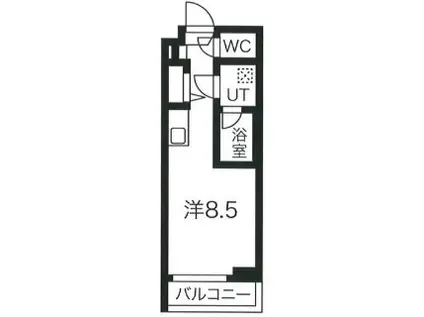クラリッサ川崎梶ヶ谷(ワンルーム/4階)の間取り写真