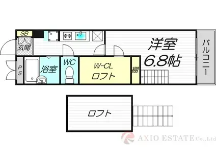 ラ・ヴェルタ(1K/1階)の間取り写真