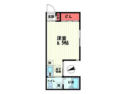 ソリッド溝の口(ワンルーム/1階)の間取り写真