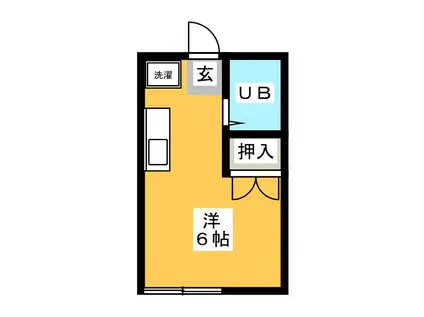 ヴェルデ・コウリン(ワンルーム/1階)の間取り写真