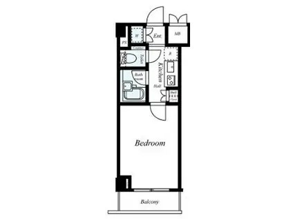 ルーブル西蒲田弐番館(1K/3階)の間取り写真