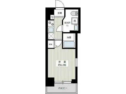 ヴェルト墨田ノース(1K/2階)の間取り写真