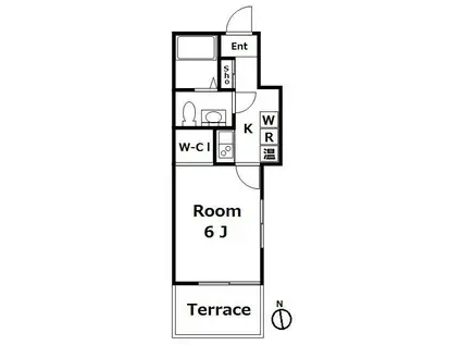 CASA ESPINACA(1K/1階)の間取り写真