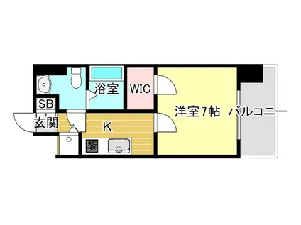 TS SQUARE大阪城(1K/2階)の間取り写真