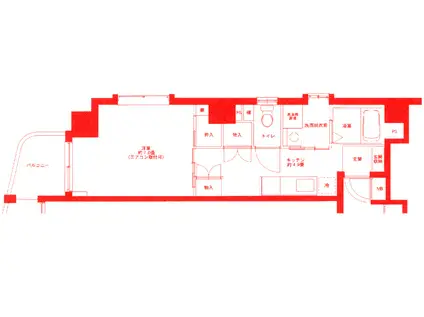 クレインティアラ横浜(1K/2階)の間取り写真