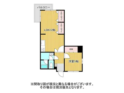 ESPLANADE中田本町(1LDK/2階)の間取り写真