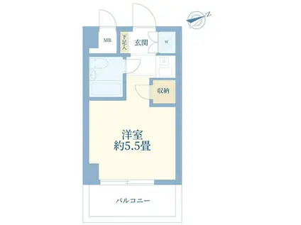 アペックス中村橋(ワンルーム/4階)の間取り写真