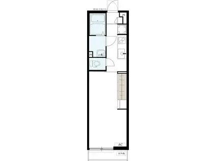 リブリエーワイエム(1K/1階)の間取り写真