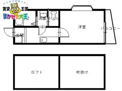 リラ千歳(1SK/2階)の間取り写真