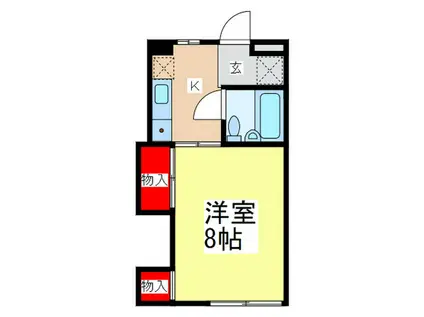 ジュエリーパーツ大和町(1K/2階)の間取り写真