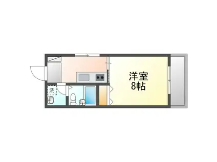 アースマンション(1K/4階)の間取り写真