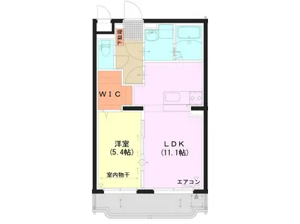 FELIZIO(1LDK/2階)の間取り写真