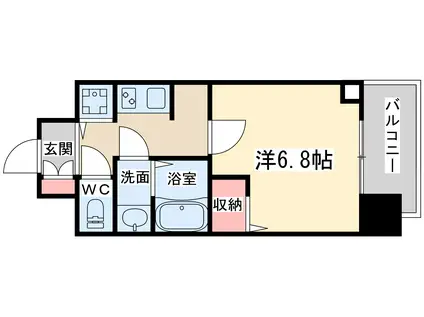 エスレジデンス天満グレイシス(1K/6階)の間取り写真