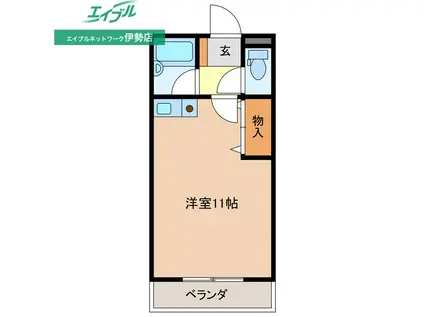 ハイツ21(ワンルーム/1階)の間取り写真