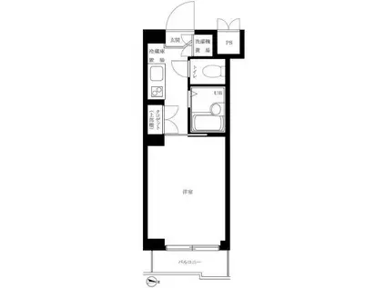 ルーブル芝公園(1K/5階)の間取り写真