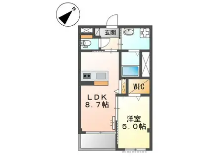 グランメゾン オルタンシア(1LDK/3階)の間取り写真
