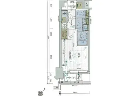 エステムプラザ品川西小山(1K/6階)の間取り写真