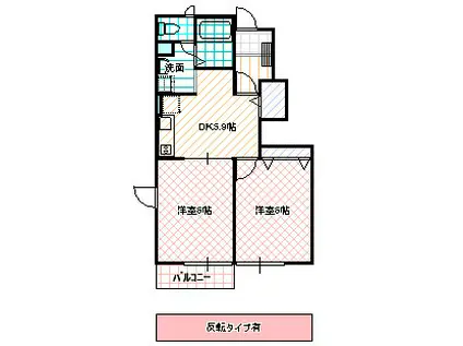 アルバピアヌーラ(2DK/1階)の間取り写真