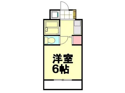 ロイヤルコート(ワンルーム/4階)の間取り写真