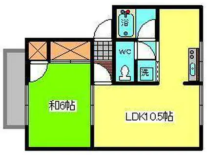 セジュール長瀬(1LDK/1階)の間取り写真