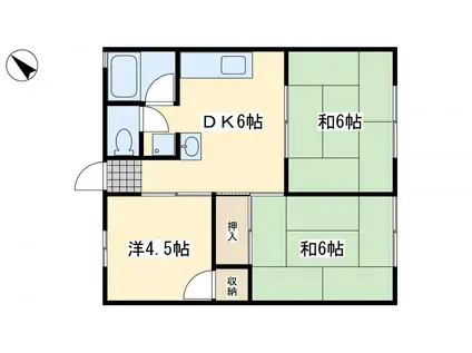 グランデール鳴水(3DK/1階)の間取り写真