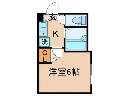ストリングコート金町(1K/2階)の間取り写真