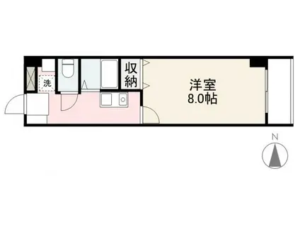 ロイヤルホワイト(1K/4階)の間取り写真