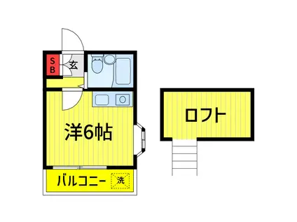 メゾンド・鈴木(1K/2階)の間取り写真