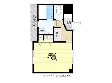 N&Sビル(ワンルーム/4階)の間取り写真