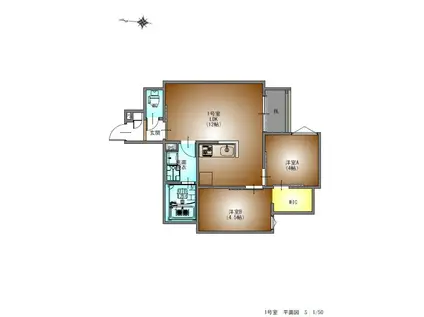 REGALESTラヴ守山(2LDK/2階)の間取り写真