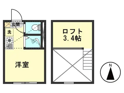 ハーモニーテラス北小岩XII(ワンルーム/1階)の間取り写真