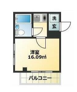 ジュネパレス草加第6(1K/5階)の間取り写真