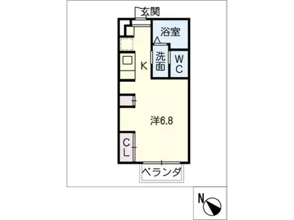 リブリ・FALCON(1K/2階)の間取り写真